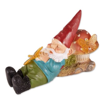 8" Polyresin Solar Sleepy Gnome - Zingz & Thingz