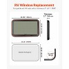 VEVOR RV Exit Window, 36" W x 22" H Tinted RV Window with Net Screen and Trim Ring, Fit for 1 1/4" - 1 13/16" Thickness Wall, Black - 3 of 4