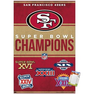 Trends International NFL San Francisco 49ers - Champions 23 Unframed Wall Poster Prints - 1 of 4