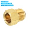 Unique Bargains Brass Reducer Gas Hex Coupling 45 Degree Flare Thread Tube Fittings - 4 of 4
