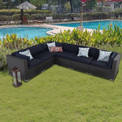 6pc Rattan Conversation Set - Captiva Designs