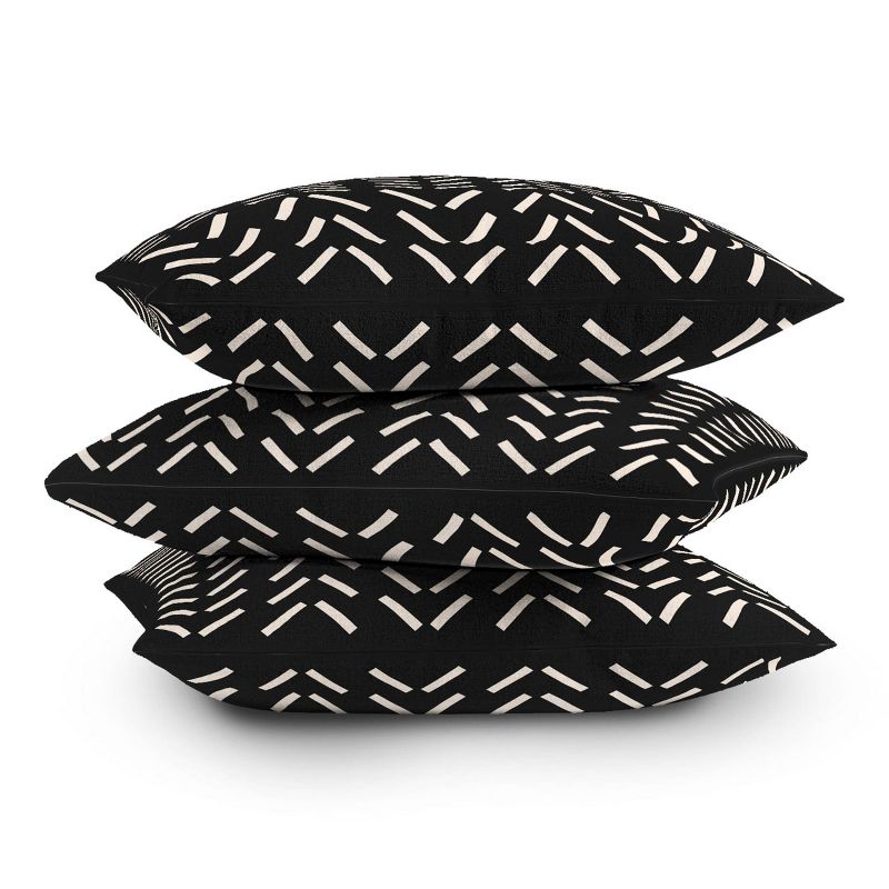Nick Quintero Herringbone Square Throw Pillow Black/White - Deny Designs, 5 of 6