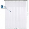 Fabric Shower Curtain 96x 96 inch Waffle Weave Hotel Grade White Washable Repellent Heavyweight 230 GSM - 2 of 4