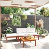 vidaXL Garden Lounge Set Cream Solid acacia wood 4 Piece Set - 2 of 4