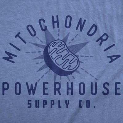 Мужские футболки Crazy Dog T-Shirts, Inc. Mens Funny T Shirts Mitochondria Powerhouse Supply Co Sarcastic Science Graphic Tee for Men - Crazy Dog Men's T Shirt For Science Nerds Light Blue XL — фото 2