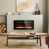 HOMCOM 40" Electric Fireplace Heater Recessed or Wall Mounted with Remote Control, 8H Timer, Adjustable Flame Color and Brightness, Log and Crystal - 3 of 4