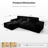 XIZZI Modular Left/Right Chaise Sectional Sofa, Quick-Ship Synthetic Leather or 4 Shimmer Fabric | Zero Assembly | High Density Foam & Pocket Springs - 4 of 4