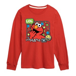 Boys' - Sesame Street - Elmo Lol Long Sleeve Graphic T-Shirt - 1 of 3