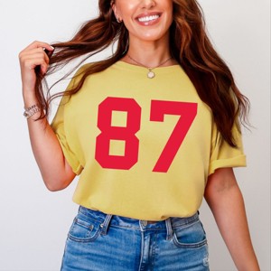 Football Jersey 87 - Womens Garment Dyed Tee - 1 of 4