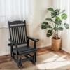 Fortune Candy 1-Person Poly Lumber Patio Glider, with Cup Holders, High Backrest and Deep Contoured Seat, HIPS Material - 3 of 4