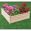 Tangkula Wooden Garden Bed Vegetable Flower Raised Square Planter Kit Outdoor Garden - 4 of 4