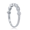 Bella Silver Sterling Silver Micro Pave CZ Round & Marquise Half Eternity Ring - Available Sizes:  8 ,  7 ,  6 ,  9 - 2 of 3