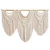 Aoibox Large Boho Macrame Wall Hanging Tapestry, Natural Cotton Cords with Wooden Rod, Ivory Color, 43" W x 32" H, Home Decor - 2 of 4