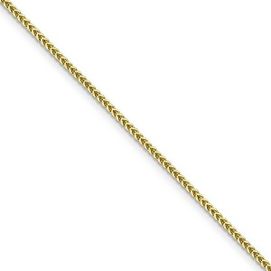 Black Bow Jewelry 1.3mm 10k Yellow Gold Solid Franco Chain Necklace - 1 of 4