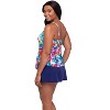 Trimshaper Women's Ronnie Two Tier Ruffle Tankini Swimsuit Top - 2 of 3