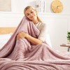 Itopfox Plush Fuzzy Fleece Throw Blanket, Super Soft & Warm, Fluffy for Couch & Bed, All Season Use, Stylish Solid Colors, Easy Care & Fade Resistant - 2 of 4
