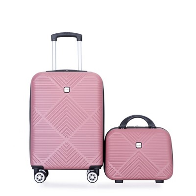 Whisen 2-Piece Set(14/20 in.) Luggage Sets ABS Lightweight Suitcase with Spinner Wheels