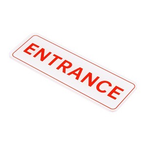 Unique Bargains Acrylic Self-Adhesive Decor Office Business ENTRANCE Sign - 1 of 4