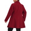 Agnes Orinda Women's Plus Size Elegant A Line Notched Lapel Double Breasted with Pockets Pea Coats - 4 of 4