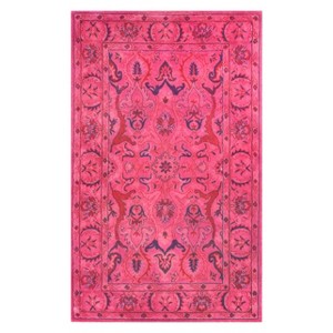 Pink Solid Tufted Area Rug 4