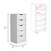 RISOKEYS 5 Drawer Chest, Wood Storage Dresser Cabinet,Craft Storage Organization, Makeup Drawer Unit for Closet, Bedroom - 3 of 4