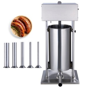 VEVOR Electric Sausage Stuffer, 25 L / 55 LBS Vertical Meat Stuffer, 400W Motor, Stepless Speed Control and Foot Pedal, Silver - 1 of 4