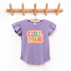 The Juniper Shop Girl Power Retro Toddler Flutter Sleeve Tee - 1 of 2