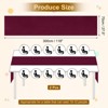Unique Bargains  Light Elegant Romantic Chiffon Table Runner 27.5" x 118" 2 Pcs - 2 of 4