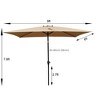 Sapphtopaz 6x9Ft Pool Umbrella Patio Waterproof Umbrella Beach Umbrellas for Sand with Push Button Tilt and Crank for Garden, Pool, Patio - 4 of 4