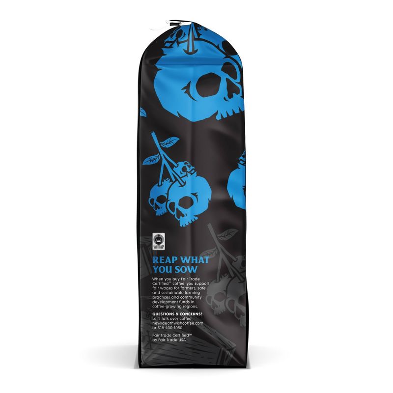 Death Wish Blue &#38; Buried Blueberry and Vanilla Flavored Ground Coffee Fair Trade &#38; Organic - 12oz, 4 of 8