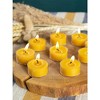 Pure Beeswax Tealight Candles Set of 12 - Handmade Beeswax Candles Natural Burns up to 3.5 Hours - Beeswax Tea Lights Candles - 3 of 4