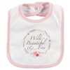 Little Treasure Baby Girl Bodysuit, Pant and Bib, Boho - 4 of 4
