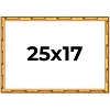 PosterPalooza | 25x17 Thin Bamboo Picture Frame, UV Acrylic, 2 Finishes - Gold and Brown - 2 of 4