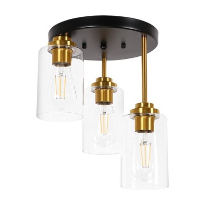 DORESshop 22 in. 3-Light Brushed Nickel Bathroom Vanity Light with Textured Glass Shades, Modern Wall Sconce for Vanity, Mirror