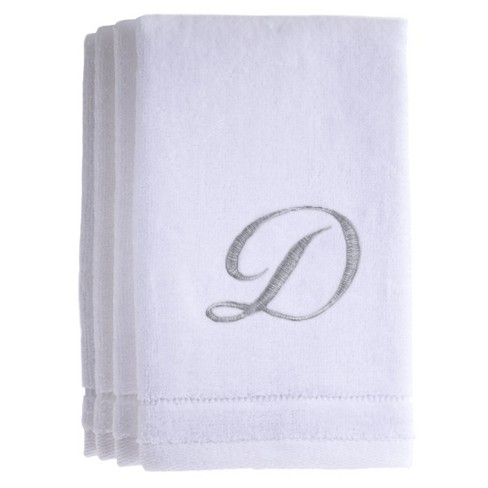 SKL Home Casual Monogram Letter X Bath Towel, white, cotton