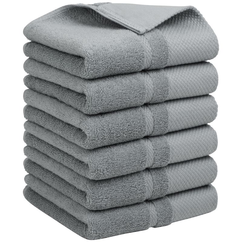 PiccoCasa Hand Towel Set Soft 100% Combed Cotton 600 GSM Luxury Towels Highly Absorbent for Bathroom Kitchen Shower Towel, 1 of 5