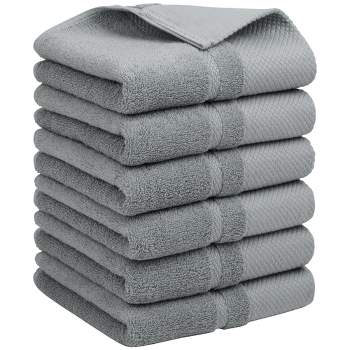 PiccoCasa Hand Towel Set Soft 100% Combed Cotton 600 GSM Luxury Towels Highly Absorbent for Bathroom Kitchen Shower Towel