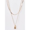 Slickblue Women's Necklace, Gold Double Snake and Link Chain with Key and Lock Charms, Layered Style, 15"-18" - 3 of 3