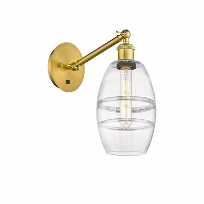 Vaz - 1 Light Arm Adjusts Up and Down Wall Sconce In Industrial Style-8.13 Inches Tall and 5.88 Inches Wide