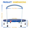 SEVOBAL 36" Mini Trampoline for Kids Ages 1-6 Indoor Outdoor Trampoline with Handle Fun for Kids Toddler Trampoline, Blue, 36.2"*36.2"*31" - 2 of 4