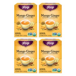 Yogi Tea - Mango Ginger Tea -  64 ct, 4 Pack - 1 of 4