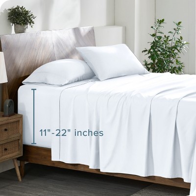 22 Inch Extra Deep Pocket Sheet Set, Double Brushed Microfiber Sheets by Bare Home