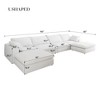 2 Storage Ottomans,160.6" Down Filled Comfort U Shaped Sofa Couch for Living Room 4seaters+2ottoman - 4 of 4