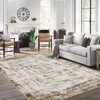Modern Area Rugs Non Slip Abstract Indoor Carpet Washable Contemporary Accent Rugs Foldable Low Pile Distressed Floor Mat for Kitchen Bedroom Office - 2 of 4