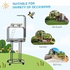 63'' Parrot Stand with 3 Ladders Toy Hook Removable Tray and Perch for Macaws Cockatoos Conures - LAOTIES - 4 of 4