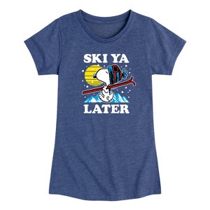 Girls' - Peanuts - Ski Ya Later Short Sleeve Graphic T-Shirt - 1 of 3