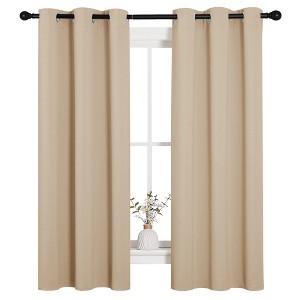 NICETOWN Grommet Top Blackout Curtains, Thermal Insulated Noise Reducing Window Drapes (Set of 2) - 1 of 4