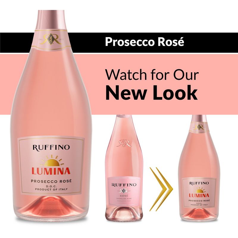 Ruffino Prosecco DOC Italian Rose Sparkling Wine - 750ml Bottle, 4 of 15