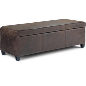 Sapphtopaz Modern Ottoman with Storage Upholstered End of Bed Bench with Stitching Detail Rectangle Storage Bench for Living Room - 1 of 4