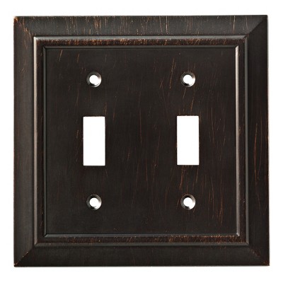 Franklin Brass Classic Architecture Double Switch Wall Plate Venetian Bronze